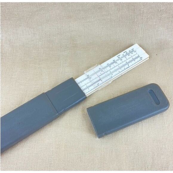 VINTAGE Slide Rule Teledyne Post 44BA-470 Hemmi Japan In Hard Plastic Case - Picture 3 of 5